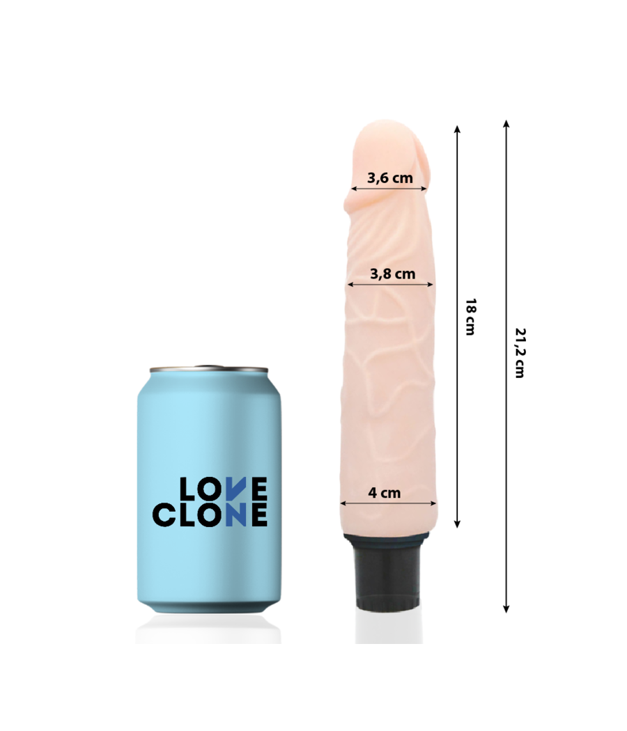 LOVECLONE - VIBRATORE AUTOLUBRIFICANTE FINN 21.2 CM -O- 3.8 CM
