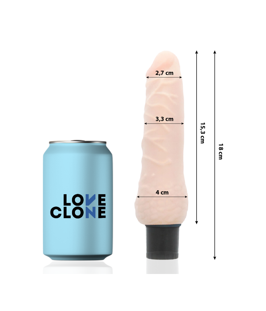 LOVECLONE - SVEN VIBRADOR REALÍSTICO SELF LUBRICATION 18.5 CM -O- 3.3 CM