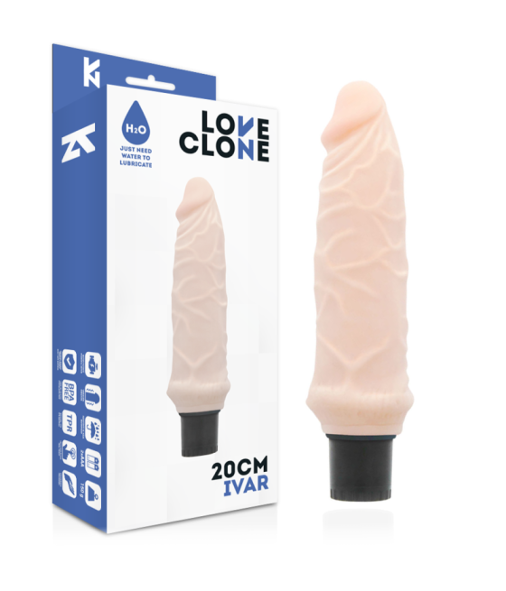 LOVECLONE - VIBRATEUR AUTOLUBRIFIANT IVAR 20 CM -O- 3.7 CM