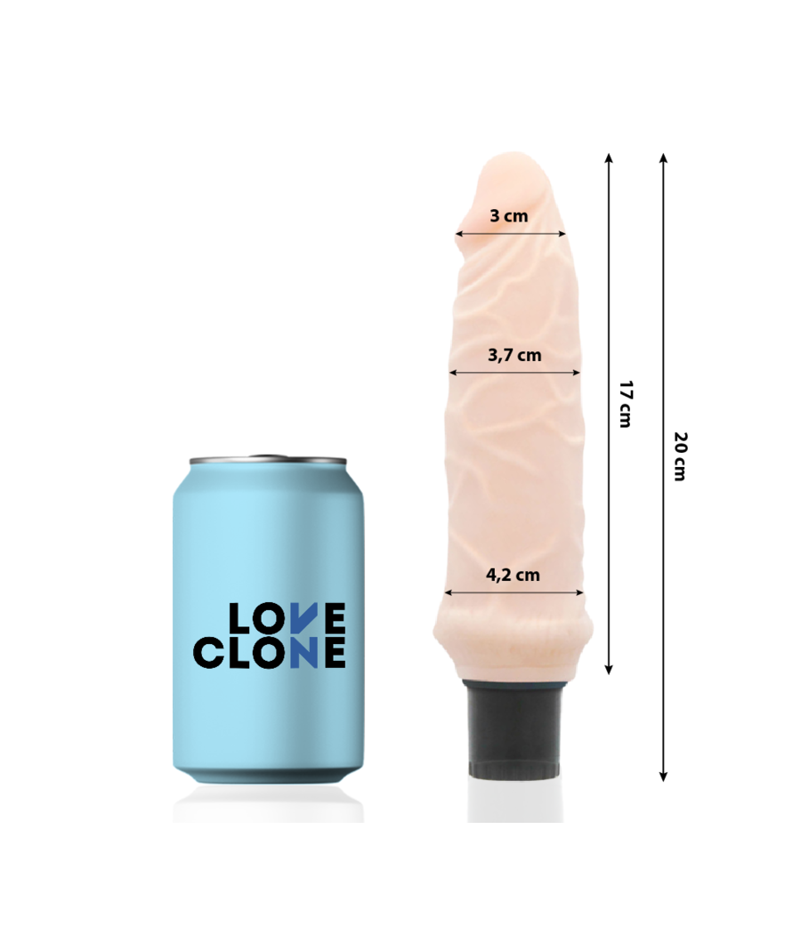 LOVECLONE - VIBRADOR AUTO LUBRIFICANTE IVAR 20 CM -O- 3.7 CM