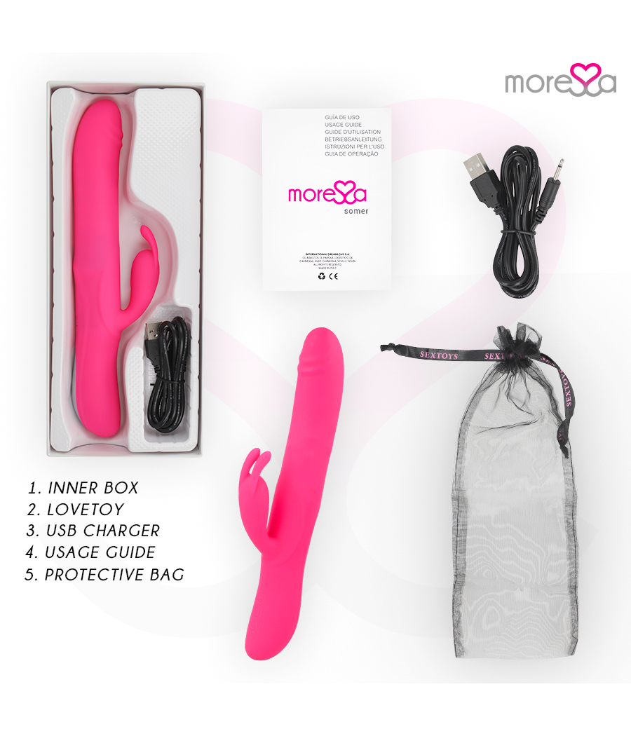 MORESSA - VIBRADOR PREMIUM SOMER COM ROTAO MÚLTIPLA