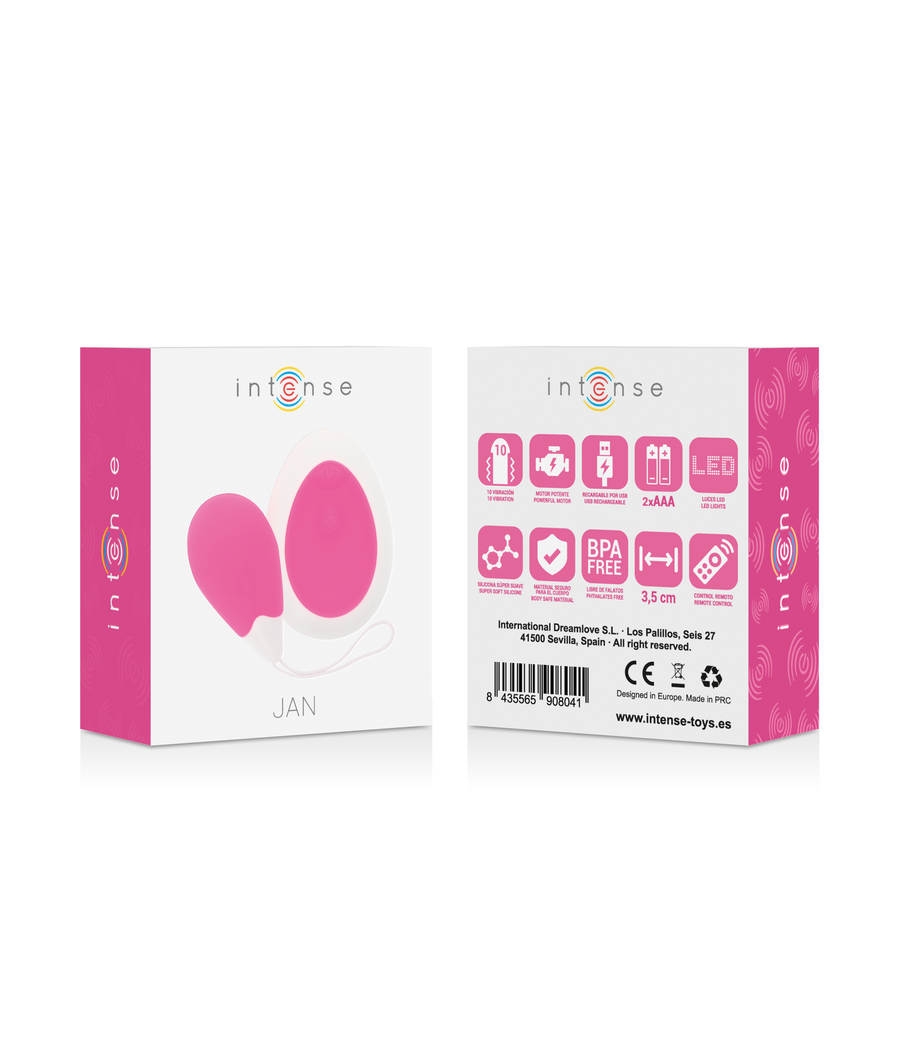 INTENSE - JAN EGG VIBRATOR FERNBEDIENUNG ROSA