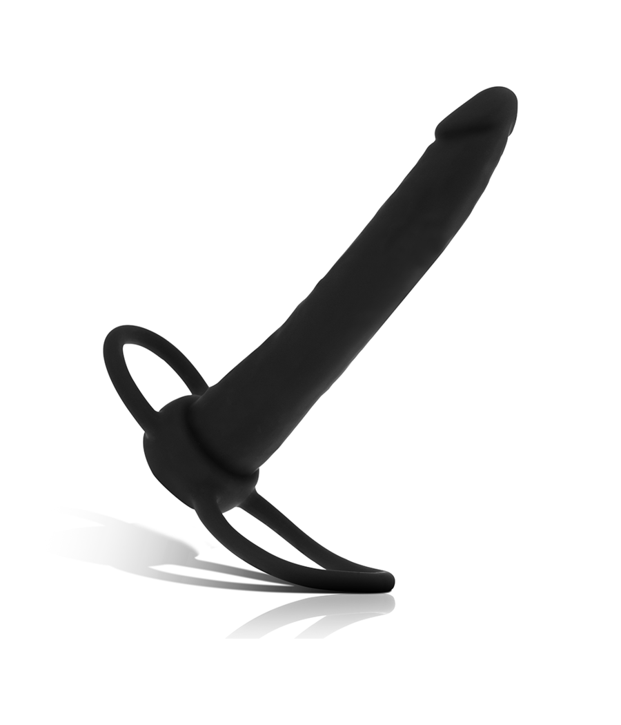 MYTHOLOGY - COBI ONYX ANAL DILDO WITH COCK AND TESTICLE RING 13 SILICONE CM