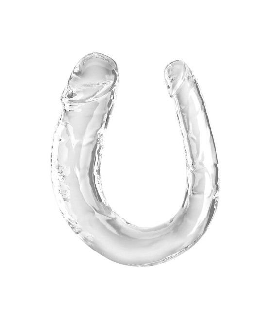 KING COCK - DOUBLE TROUBLE DOPPIO DILDO 33 CM TRASPARENTE