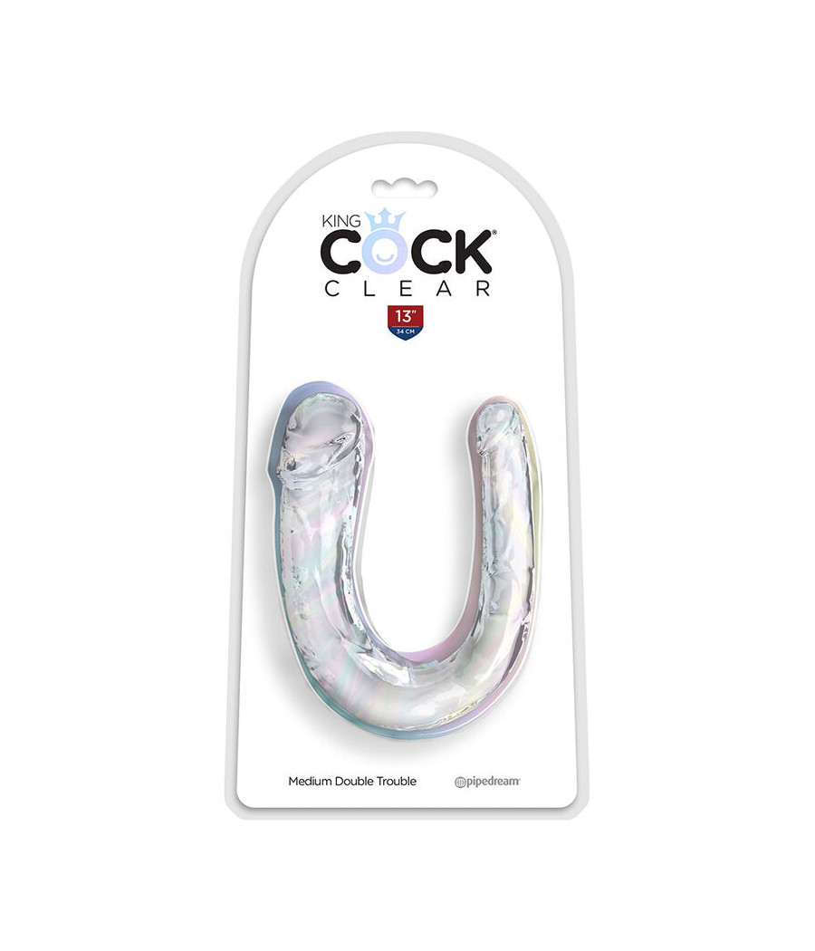 KING COCK - DOUBLE TROUBLE DOUBLE DILDO 33 CM CLEAR