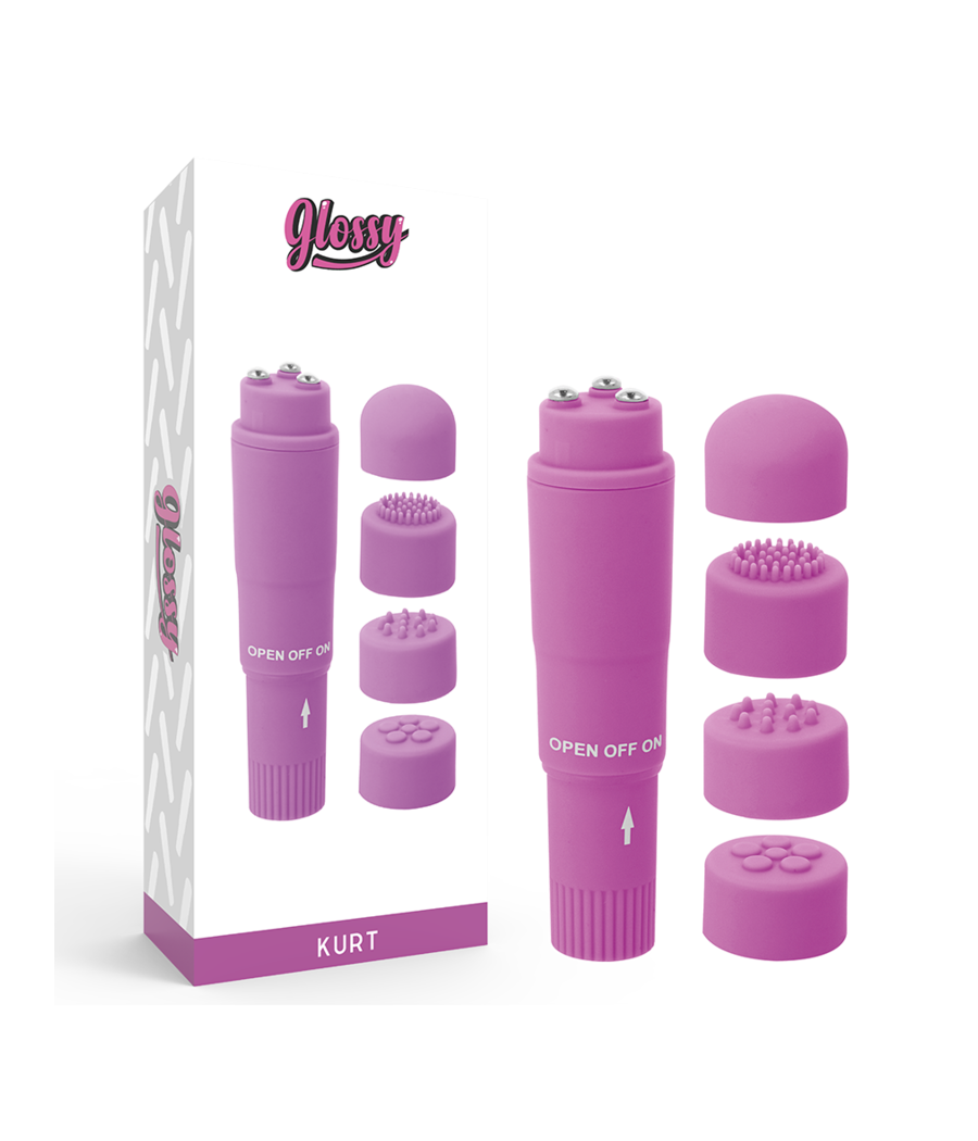 GLOSSY - MASSAGER DE BOLSO KURT ROXO