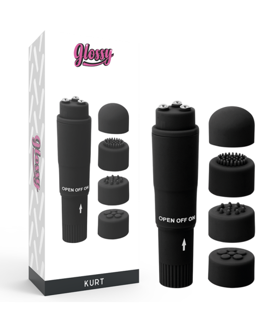 GLOSSY - MASSAGGIATORE TASCABILE KURT NERO