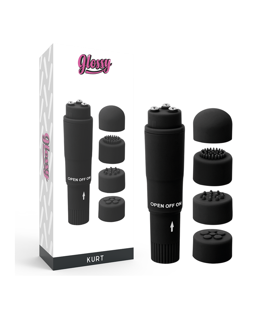 GLOSSY - MASSAGER DE BOLSO KURT PRETO