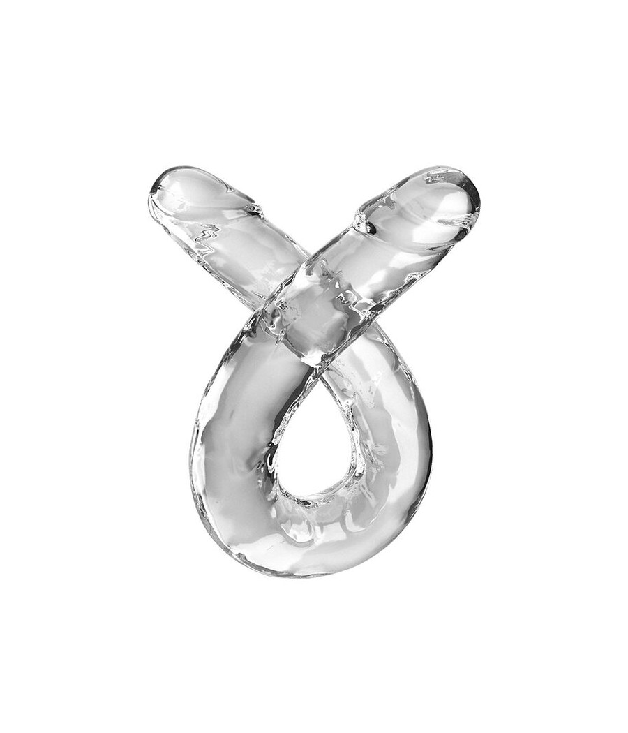 KING COCK - DOUBLE TROUBLE DILDO DOBLE 46 CM TRANSPARENTE