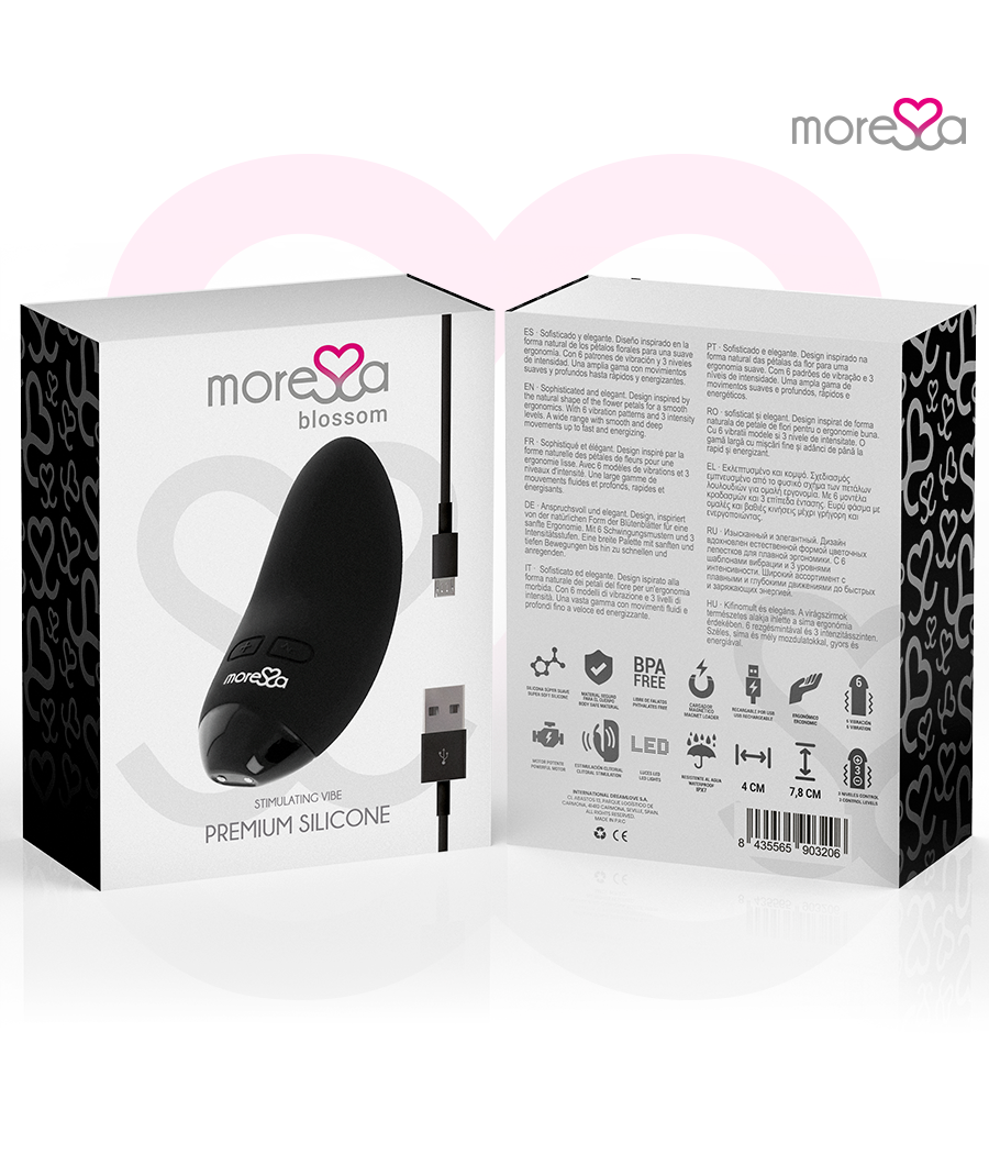 MORESSA - VIBRATORE BLOSSOM NERO