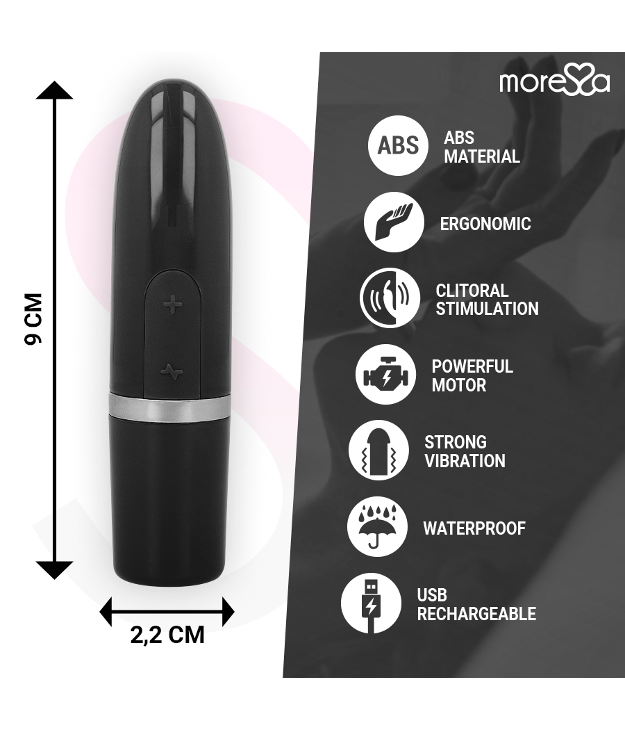 MORESSA - IVY VIBRATORE STIMOLATORE DA VIAGGIO NERO