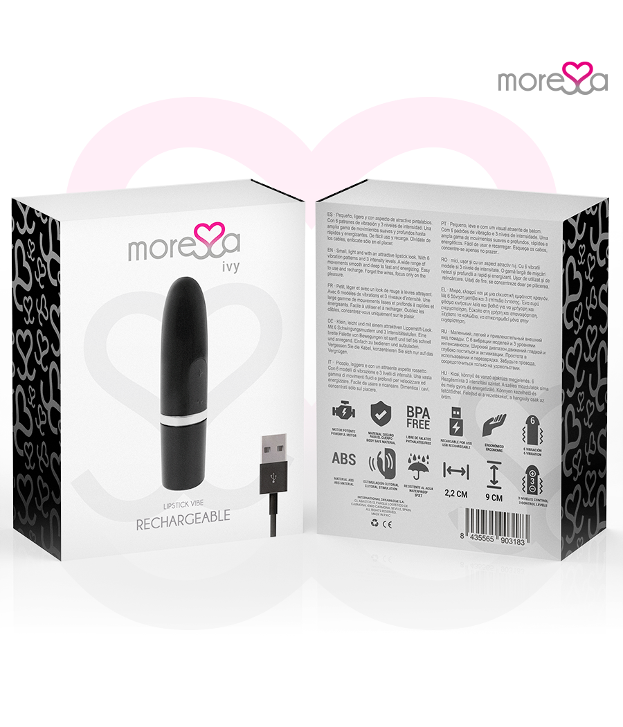 MORESSA - IVY VIBRATORE STIMOLATORE DA VIAGGIO NERO