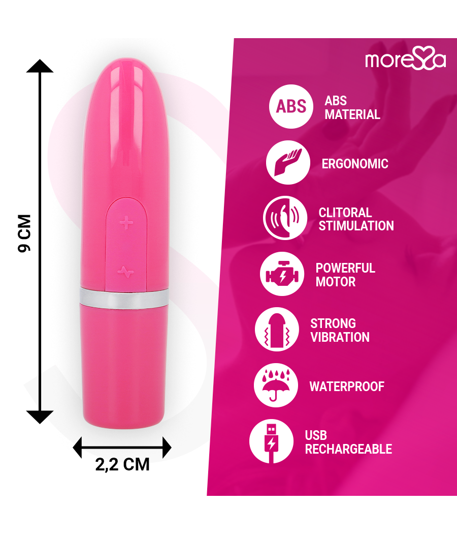 MORESSA - IVY  MASAJEADOR SIMULADOR LABIAL DE VIAJE ROSA