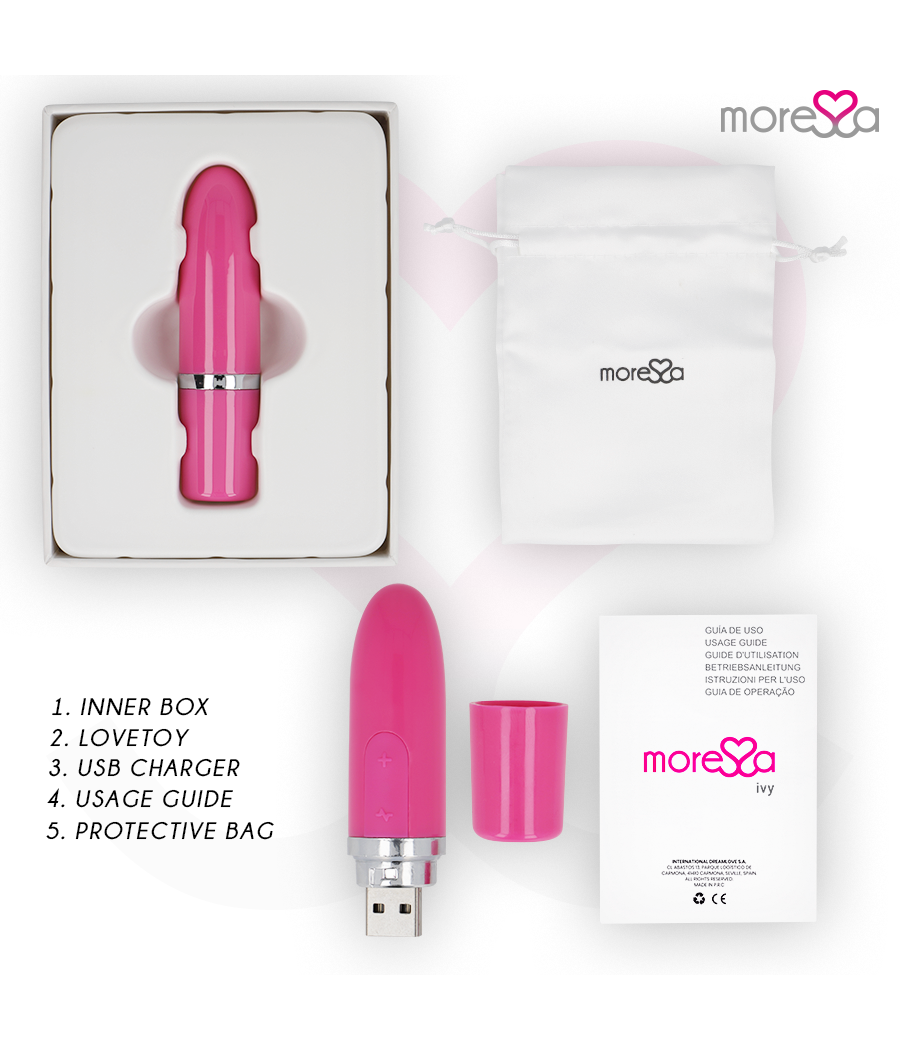 MORESSA - IVY VIBRADOR ESTIMULADOR VIAGEM ROSA