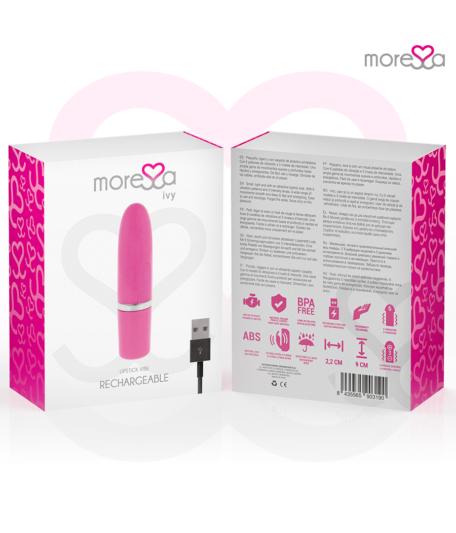 MORESSA - IVY  MASAJEADOR SIMULADOR LABIAL DE VIAJE ROSA