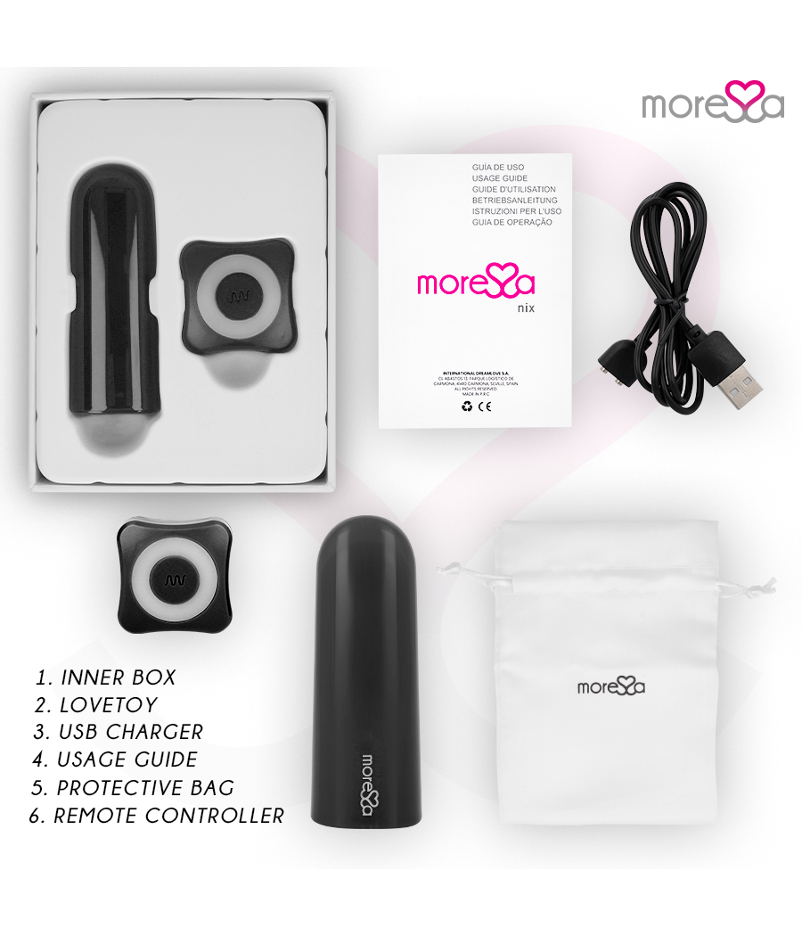MORESSA - TELECOMANDO VIBRATORE NIX NERO