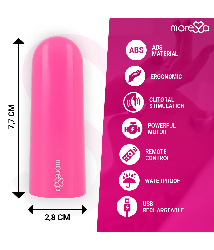 MORESSA - NIX POTENTE VIBRADOR MULTI JUEGOS CONTROL REMOTO ROSA