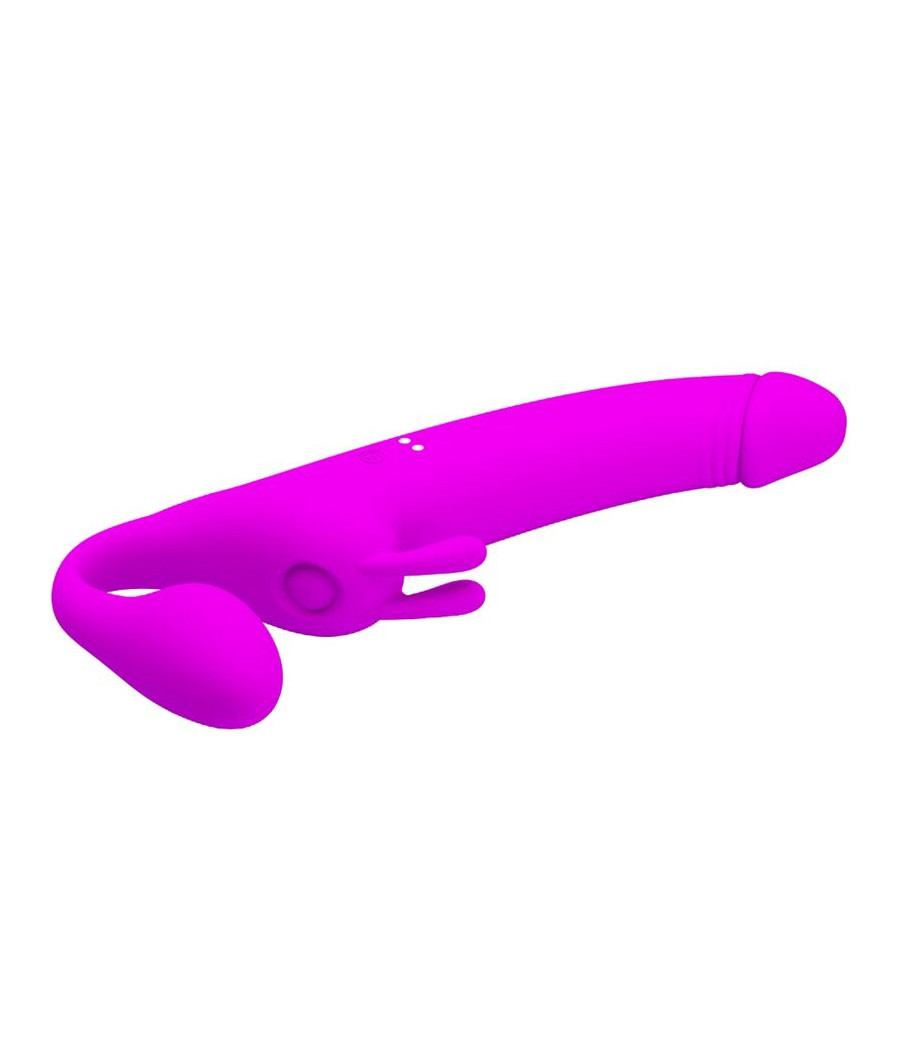 PRETTY LOVE - ZANINI DILDO STRAP-ON SIN ARNÉS 10 VIBRACIONES MORADO