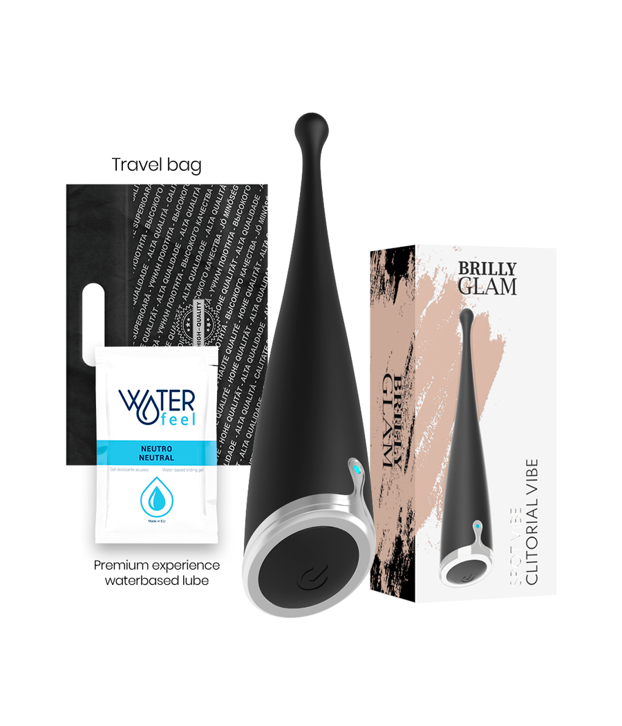 BRILLY GLAM - SPOT VIBE VIBRADOR CLITORIAL ORGASMICO SILICONA NEGRO