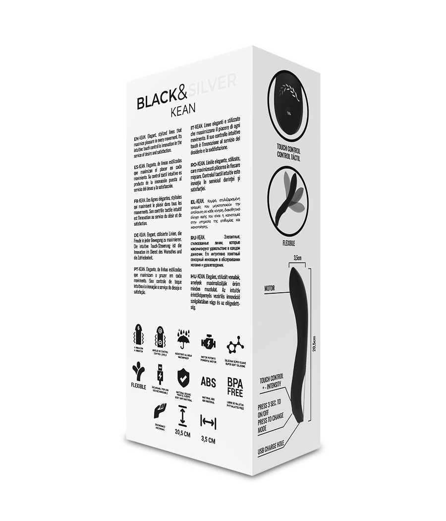 BLACK&SILVER - KEAN VIBRATOR TOUCH CONTROL