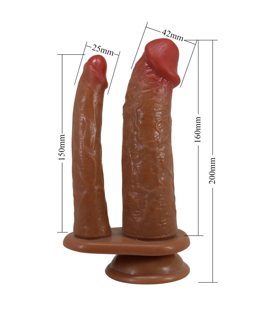 PRETTY LOVE - GORAN DOPPELDILDO REALISTISCHER NATÜRLICHER MULATO