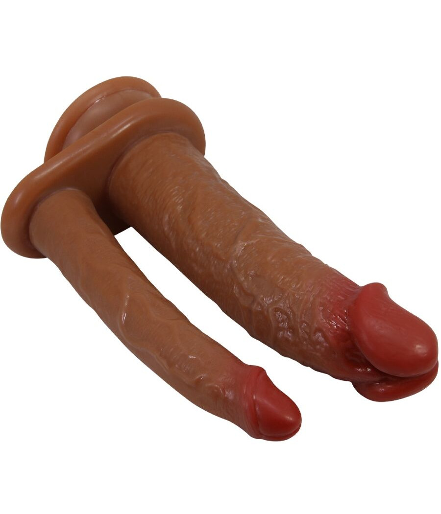 PRETTY LOVE - HULBERT DUPLO REALISTA DILDO COM VIBRAÇÃO MULATO