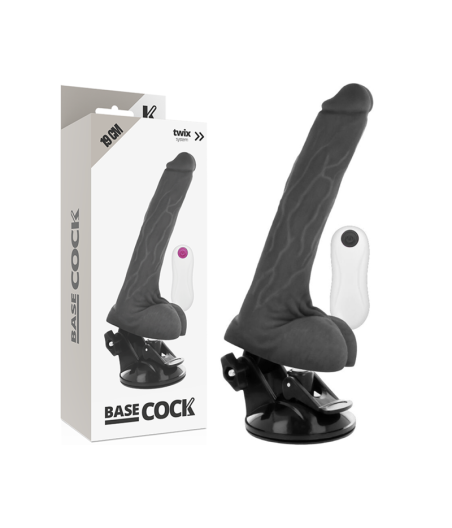 BASECOCK - VIBRADOR DE CONTROLE REMOTO REALISTA PRETO 19 CM -O- 4 CM