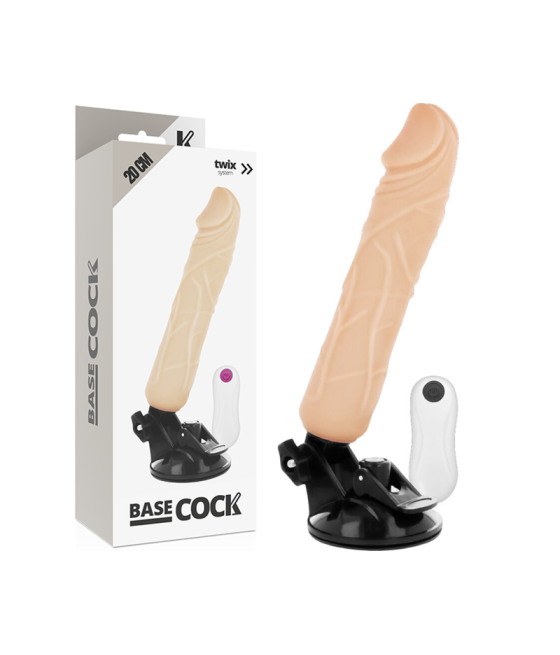 BASECOCK - VIBRADOR DE CONTROLE REMOTO NATURAL REALISTA 20 CM -O- 4 CM