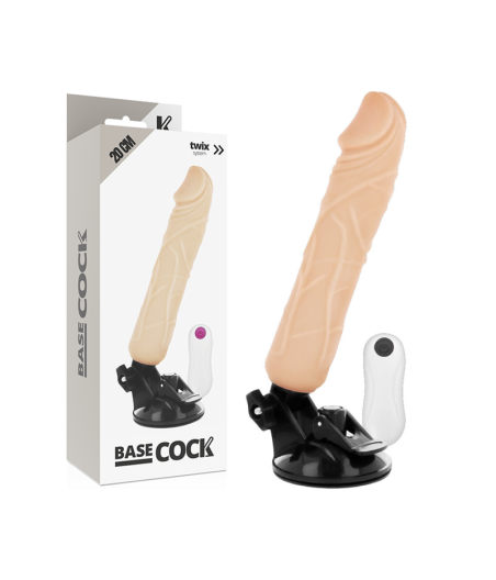 BASECOCK - REALISTIC VIBRATOR REMOTE CONTROL FLESH 20 CM -O- 4 CM