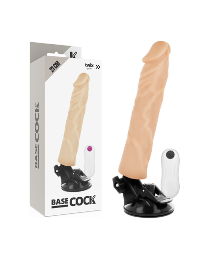 BASECOCK - VIBRATEUR RÉALISTE TÉLÉCOMMANDE NATUREL 21 CM -O- 4 CM