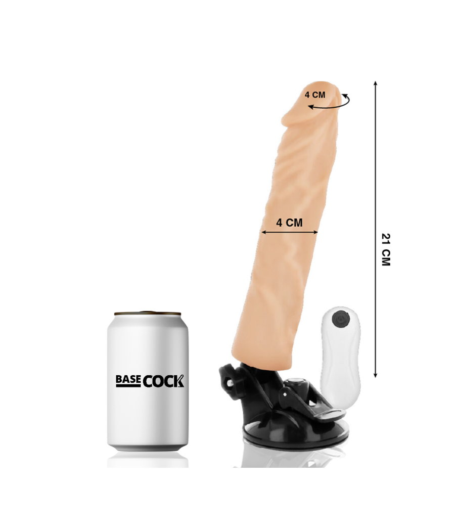 BASECOCK - REALISTIC VIBRATOR REMOTE CONTROL FLESH 21 CM -O- 4 CM
