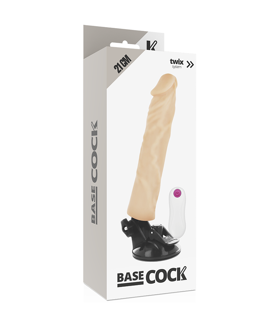 BASECOCK - VIBRATORE REALISTICO TELECOMANDO NATURALE 21 CM -O- 4 CM