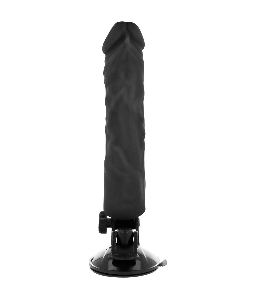 BASECOCK - VIBRATEUR RÉALISTE TÉLÉCOMMANDE NOIR 21 CM -O- 4 CM