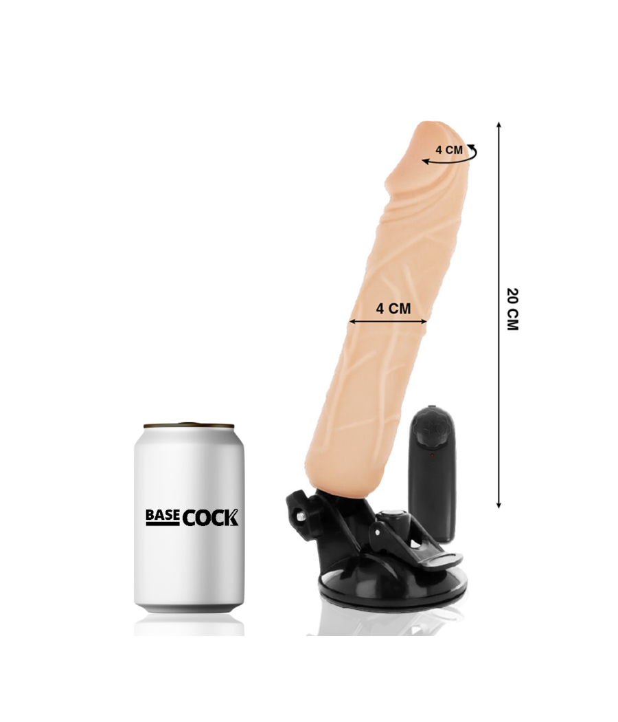 BASECOCK - VIBRADOR DE CONTROLE REMOTO NATURAL REALISTA 20 CM -O- 4 CM