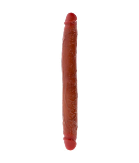 GET REAL - DILDO IN SILICONE A DOPPIA ESTREMITÀ CARAMELLO 35 CM