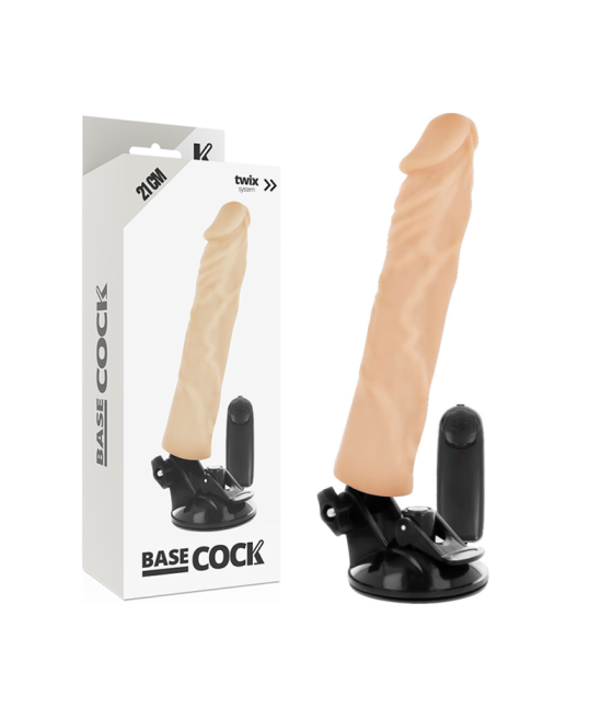 BASECOCK - VIBRATORE REALISTICO TELECOMANDO NATURALE 21 CM -O- 4 CM