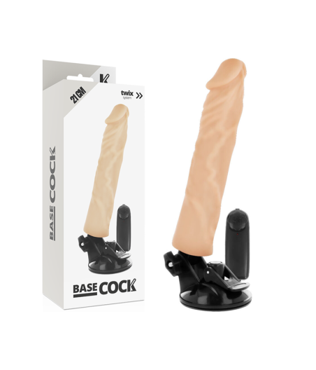 BASECOCK - VIBRADOR REALÍSTICO CONTROLE REMOTO NATURAL 21 CM -O- 4 CM