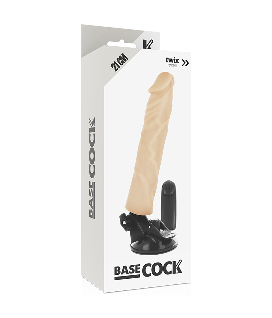 BASECOCK - VIBRATEUR RÉALISTE TÉLÉCOMMANDE NATUREL 21 CM -O- 4 CM