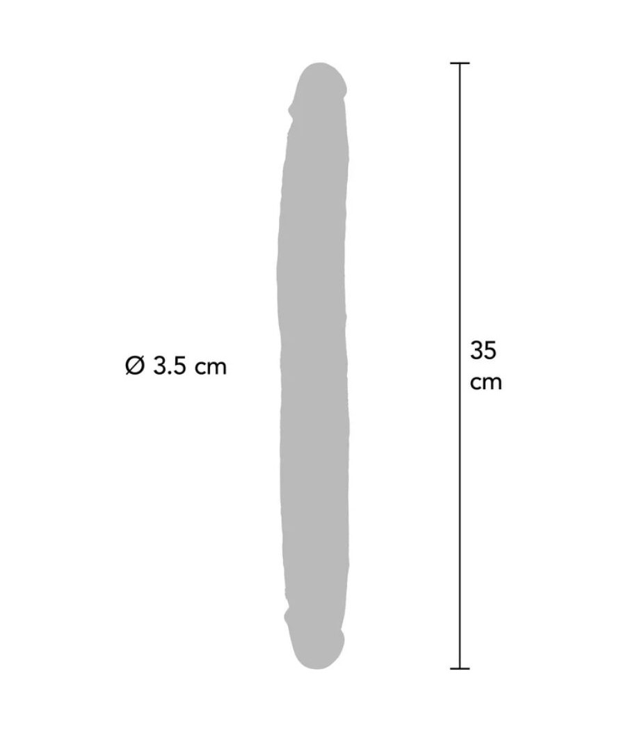 GET REAL - DOPPELENDES SILIKON-DILDO KARAMELL 35 CM
