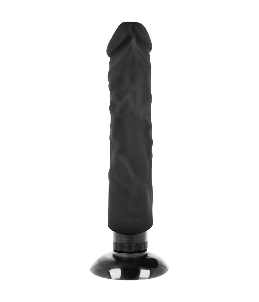BASECOCK - VIBRATORE REALISTICO 2-1 NERO 20 CM -O- 4 CM