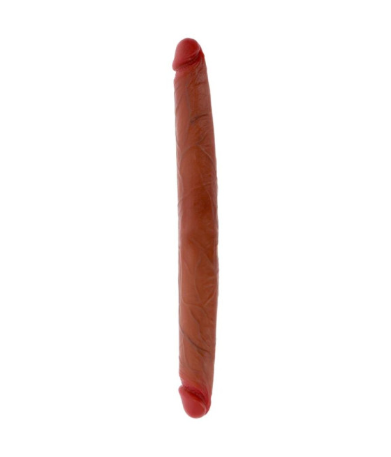 GET REAL - GODEMICHET EN SILICONE À DOUBLE EXTRÉMITÉ CARAMEL 40 CM