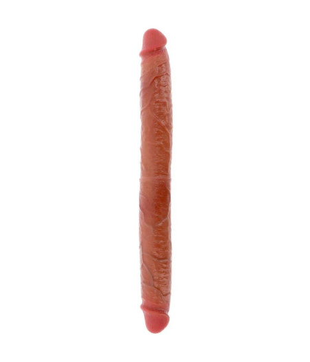 GET REAL - DILDO DE SILICONE DE DUAS PONTAS CARAMELO 46 CM