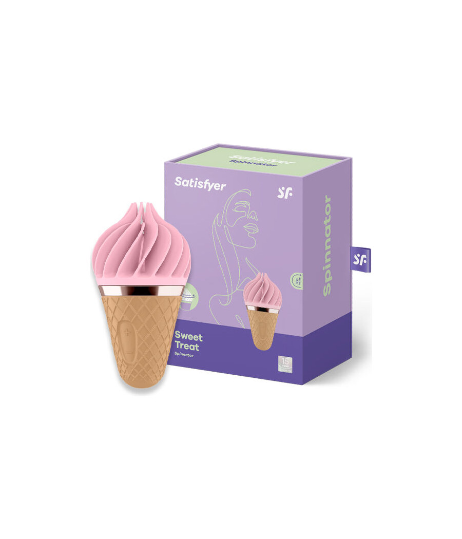 SATISFYER - SWEET TREAT SPINNATOR MARRÓN & ROSA