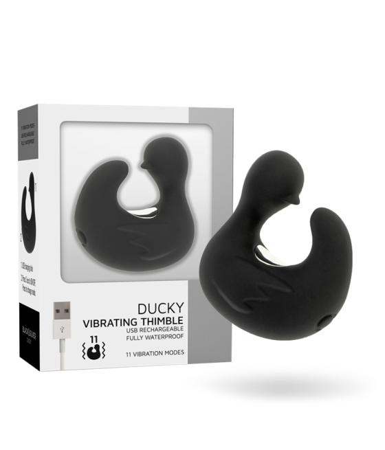BLACK&SILVER - DUCKYMANIA DITALE RICARICABILE STIMOLANTE D'ANATRA IN SILICONE