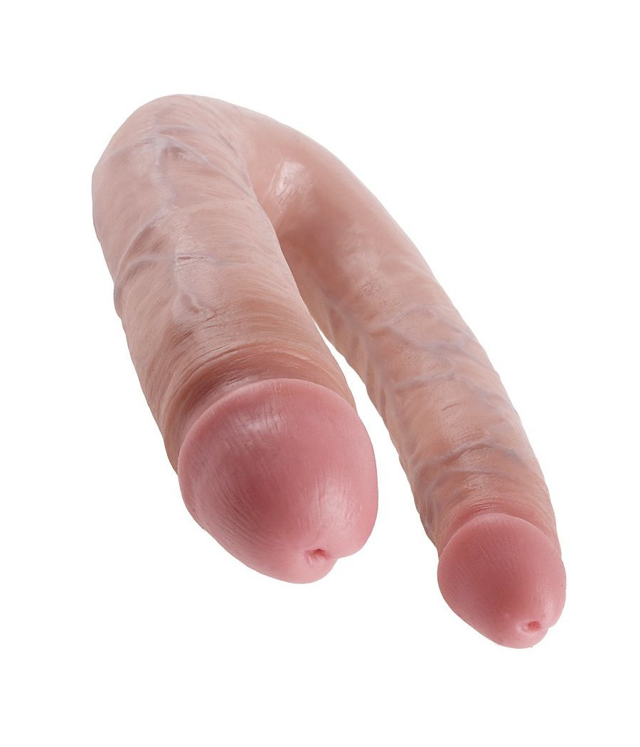 KING COCK - DOPPELPENETRATIONSDILDO 17.8 CM NATÜRLICH