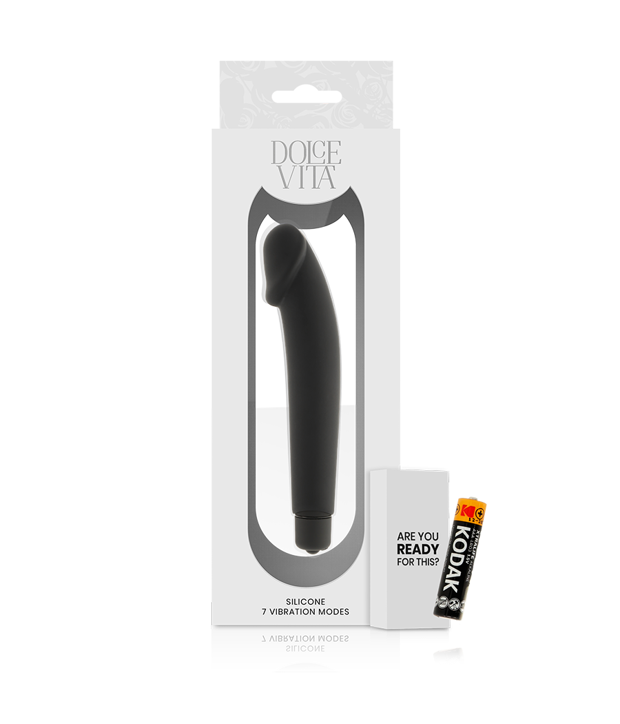 DOLCE VITA - REALISTIC VIBRADOR SILICONA NEGRO