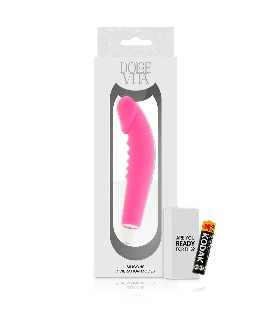DOLCE VITA - REALISTIC PLEASURE VIBRADOR SILICONA ROSA