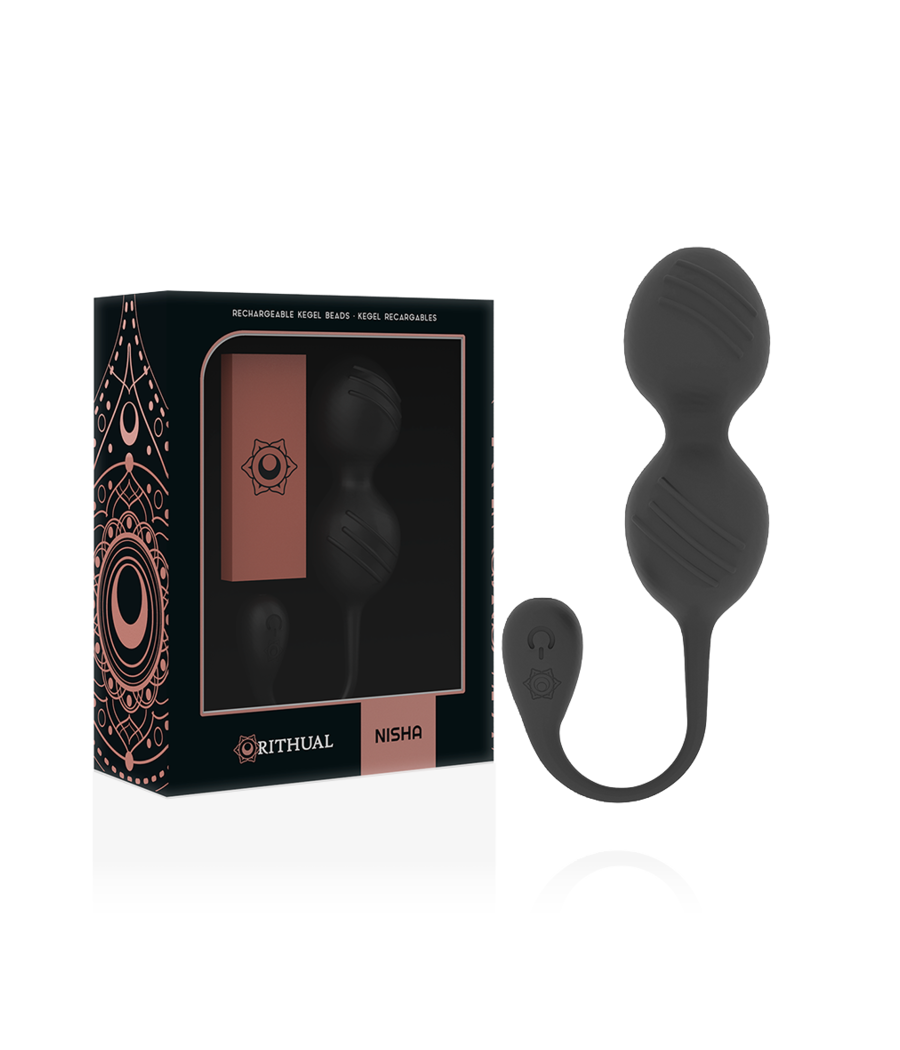 RITHUAL - NISHA - WIEDERAUFLADBARE VIBRIERENDE KEGELBLLE SCHWARZ