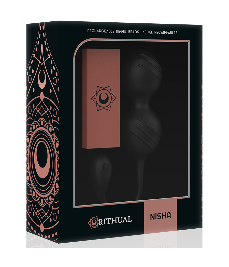 RITUAL NISHA BOLAS KEGEL RECARGABLES VIBRADORAS NEGRO