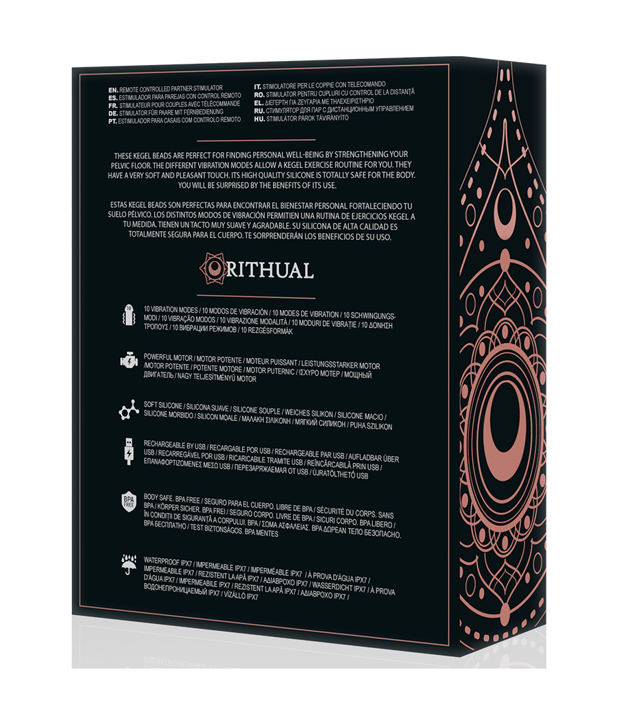 RITHUAL - NISHA RECHARGEABLE VIBRATING KEGEL BALLS BLACK